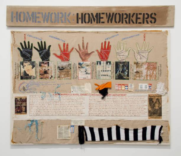 Homeworkers 1977 by Margaret Harrison born 1940